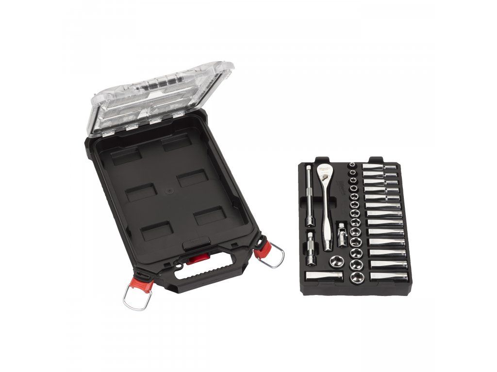 Milwaukee 3/8″ sada ráčny a nástrčných klíčů PACKOUT 32 ks