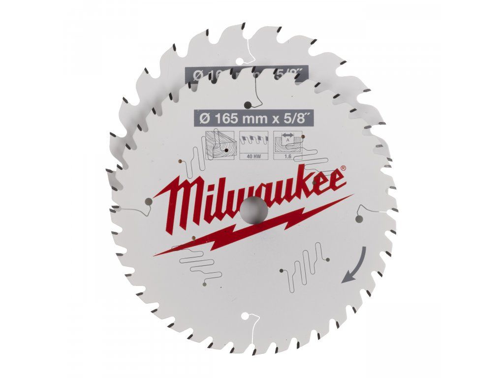 Milwaukee sada kotoučů na dřevo 165 mm 24T/40T