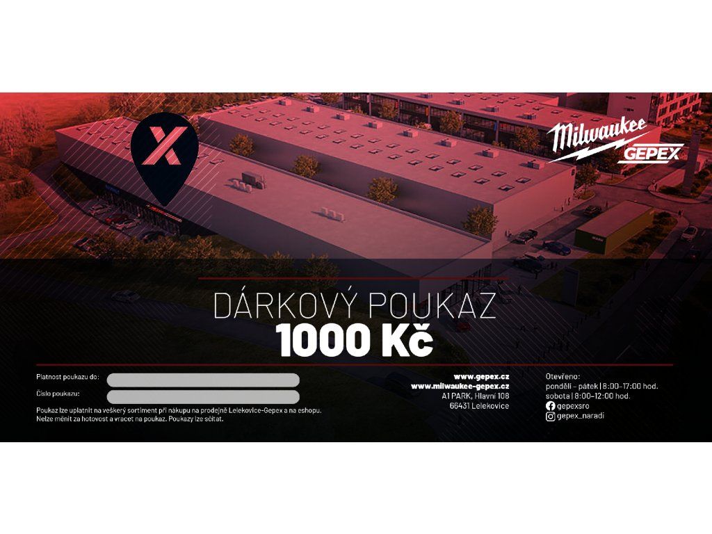 Dárkový poukaz Gepex 1000 Kč