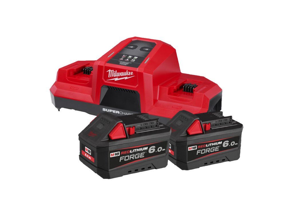 Milwaukee M18 FORGE sada akumulátoru a dual nabíječky