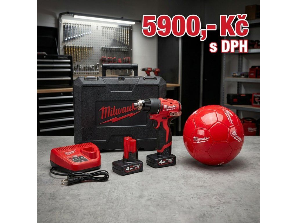 Milwaukee M12 BLPDRC-402C akční sada